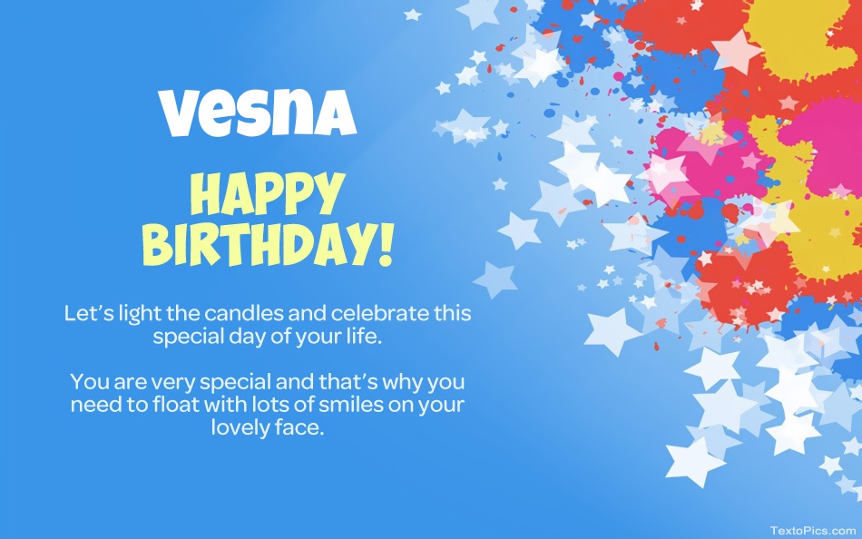 images with names Beautiful Happy Birthday cards for Vesna