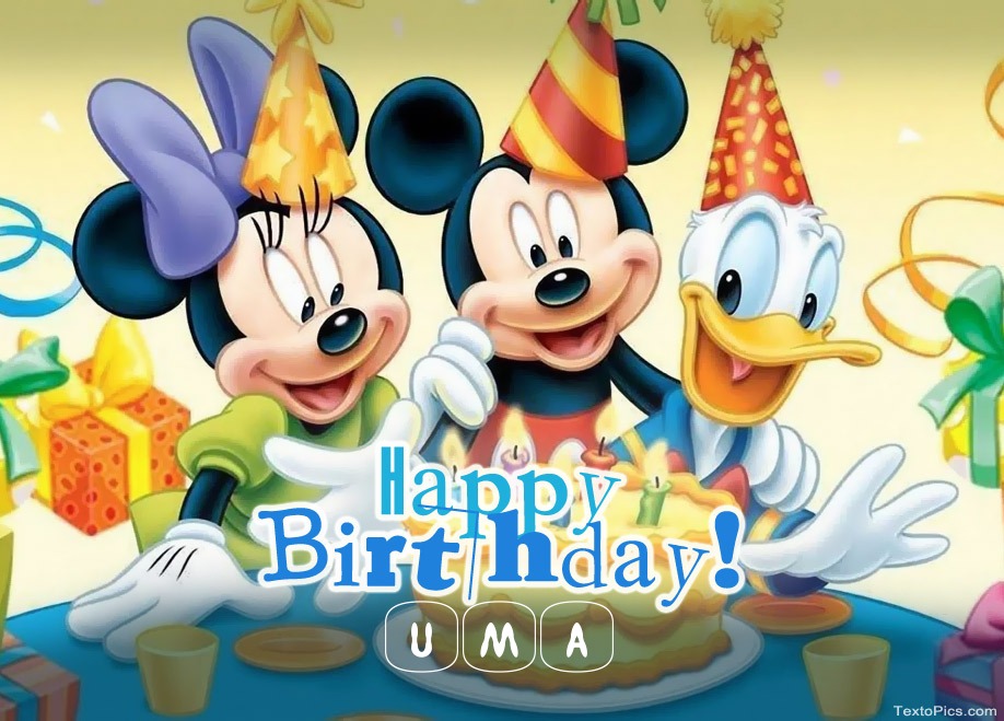 images with names Children's Birthday Greetings for Uma