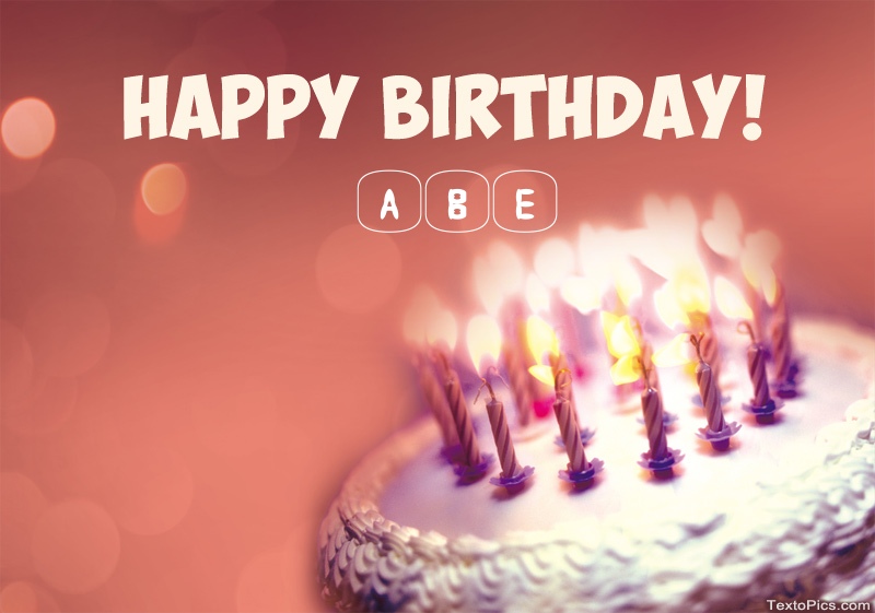 images with names Download Happy Birthday card Abe free