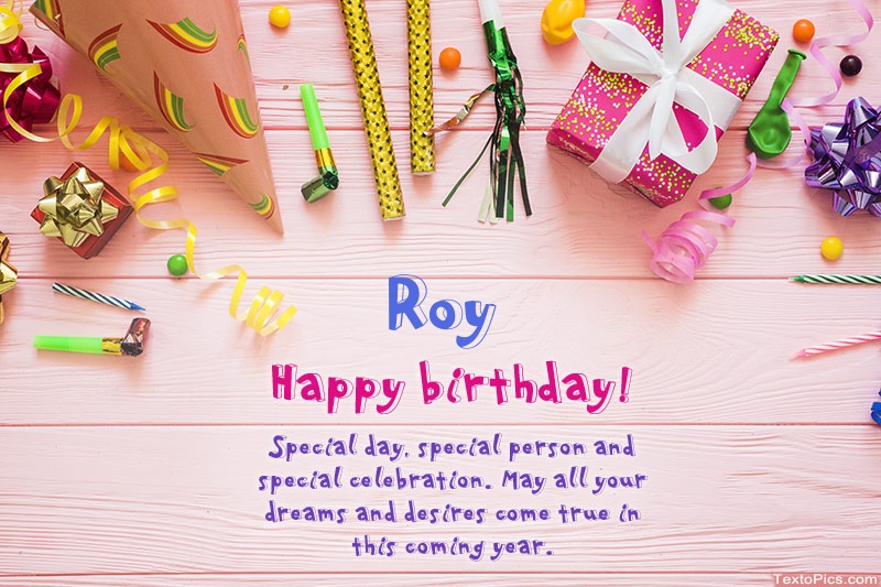 images with names Happy Birthday Roy, Beautiful images