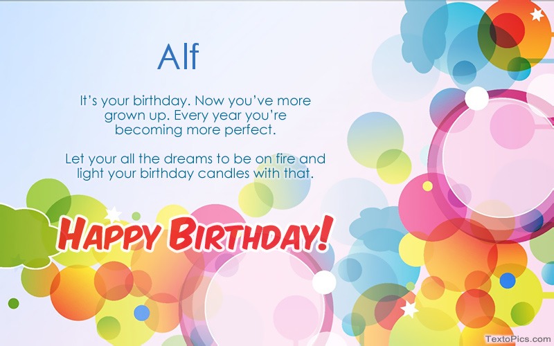 images with names Download picture for Happy Birthday Alf