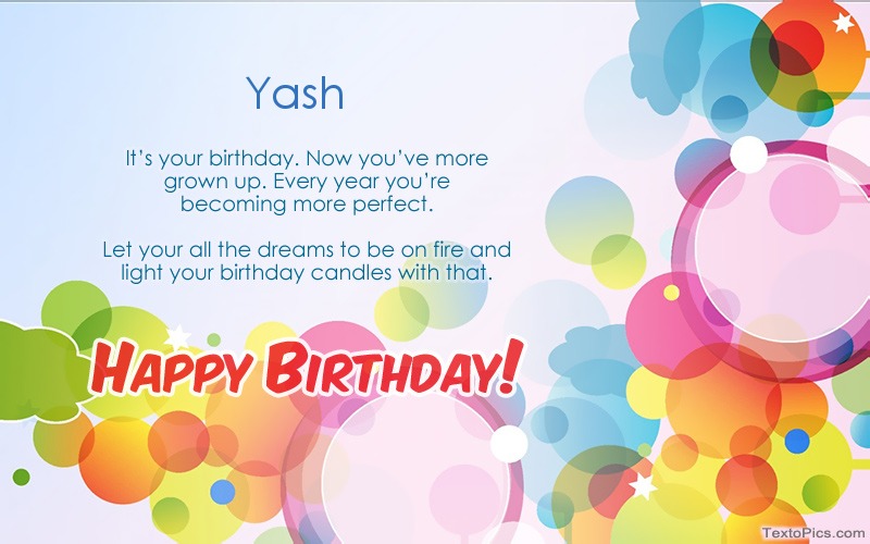 images with names Download picture for Happy Birthday Yash