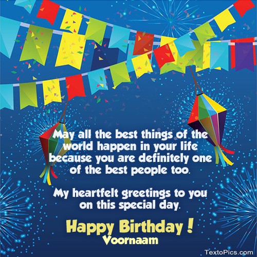 images with names Happy Birthday Voornaam photo