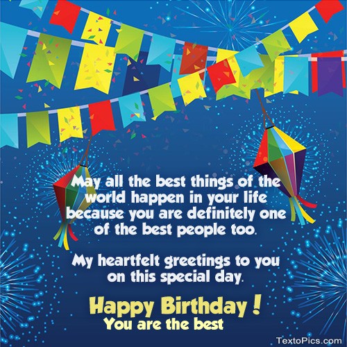 images with names Happy Birthday You are the best photo