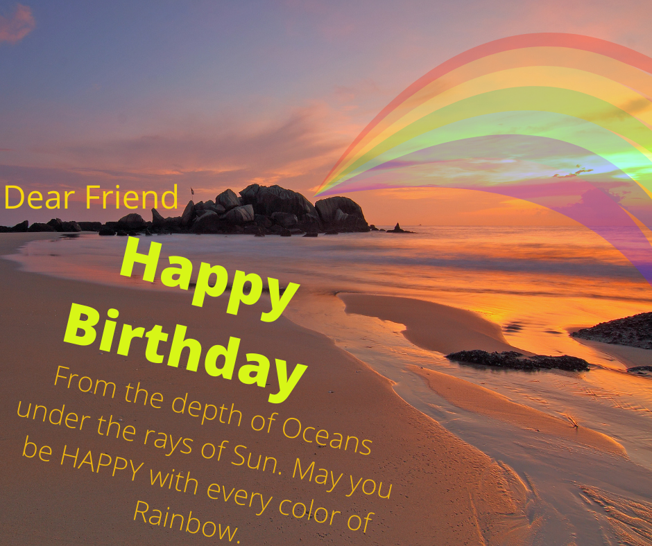 Happy birthday wish for friend with image
